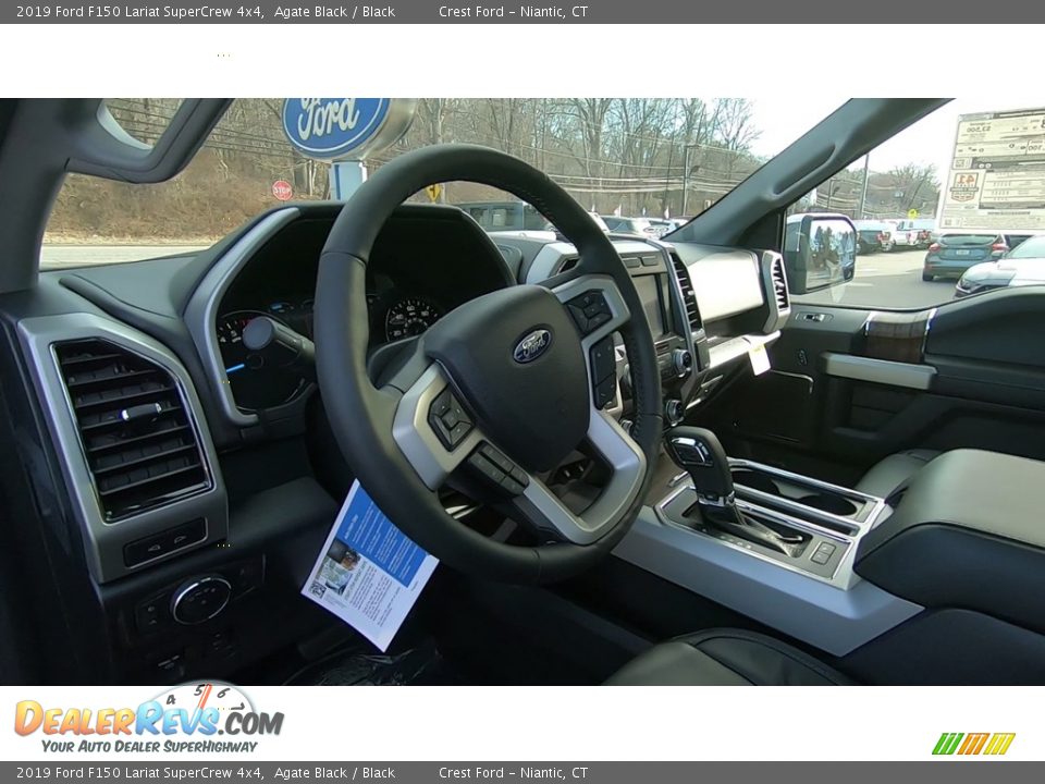 2019 Ford F150 Lariat SuperCrew 4x4 Agate Black / Black Photo #10