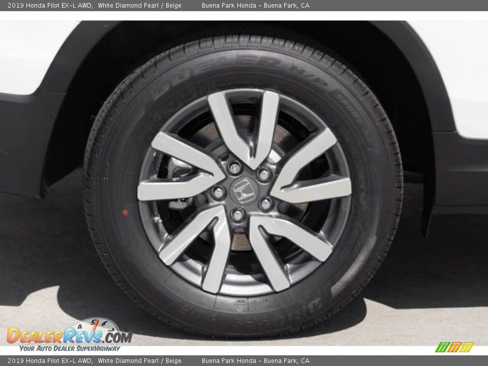 2019 Honda Pilot EX-L AWD White Diamond Pearl / Beige Photo #11