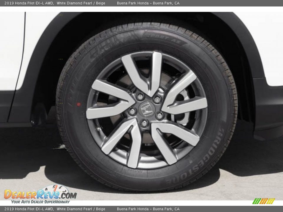 2019 Honda Pilot EX-L AWD White Diamond Pearl / Beige Photo #12