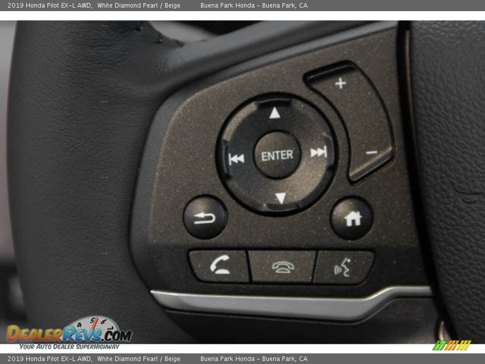 2019 Honda Pilot EX-L AWD White Diamond Pearl / Beige Photo #21