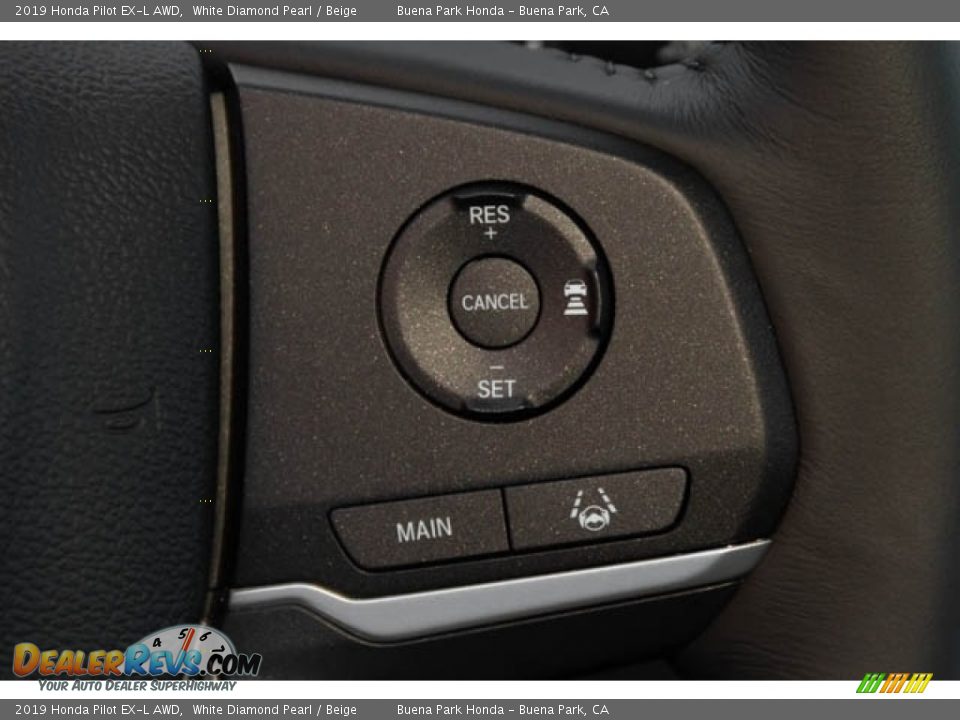2019 Honda Pilot EX-L AWD White Diamond Pearl / Beige Photo #22