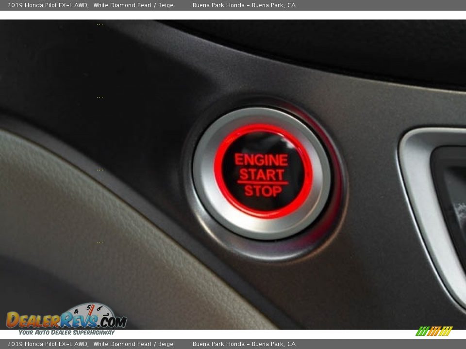 2019 Honda Pilot EX-L AWD White Diamond Pearl / Beige Photo #23