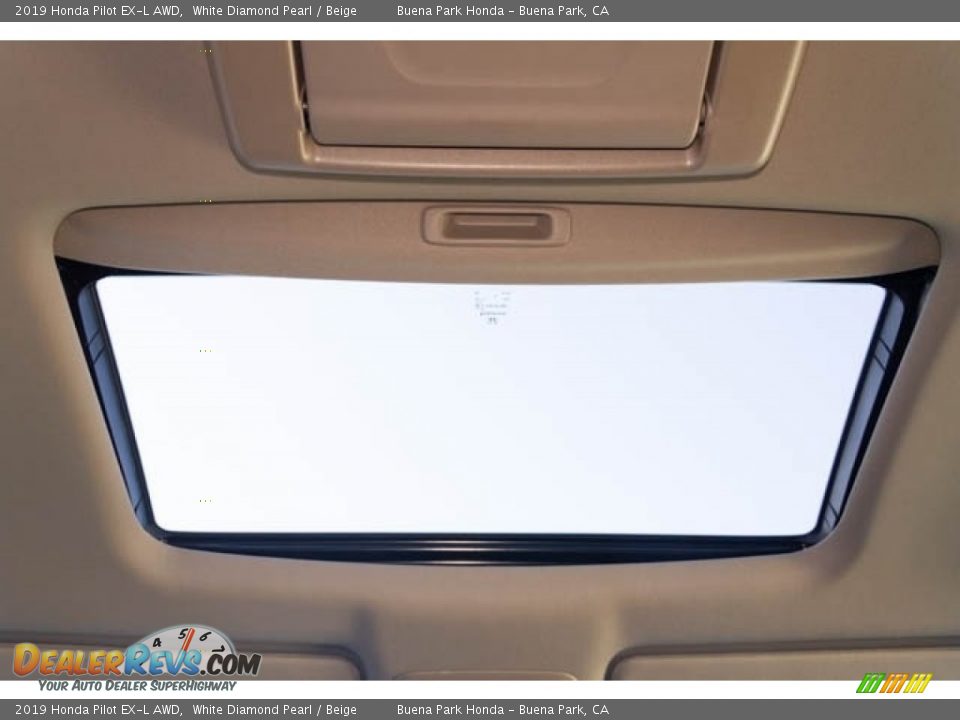 2019 Honda Pilot EX-L AWD White Diamond Pearl / Beige Photo #26