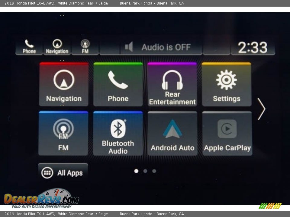 2019 Honda Pilot EX-L AWD White Diamond Pearl / Beige Photo #36