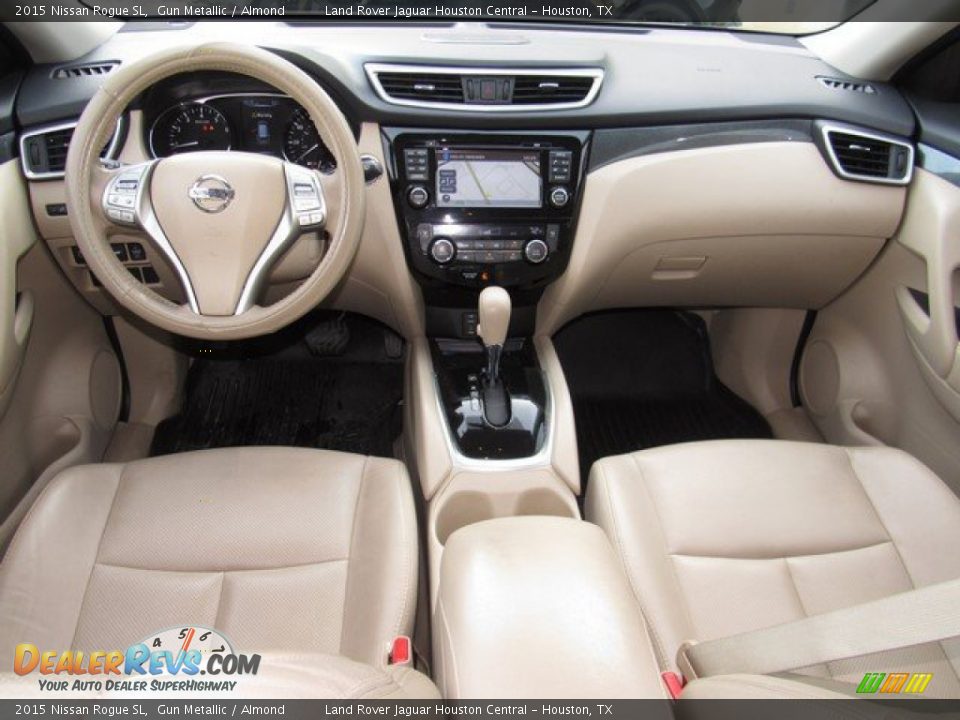 2015 Nissan Rogue SL Gun Metallic / Almond Photo #4