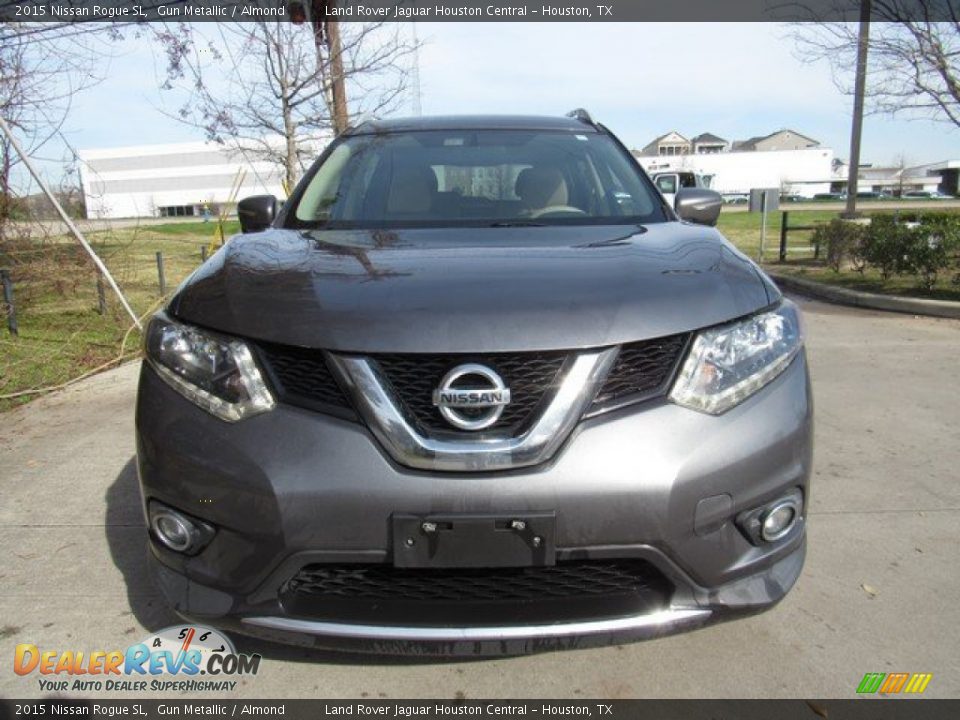 2015 Nissan Rogue SL Gun Metallic / Almond Photo #11