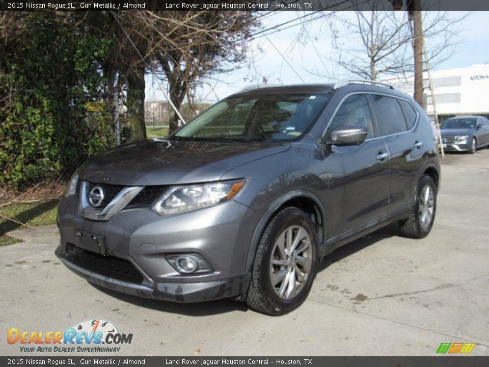 2015 Nissan Rogue SL Gun Metallic / Almond Photo #12