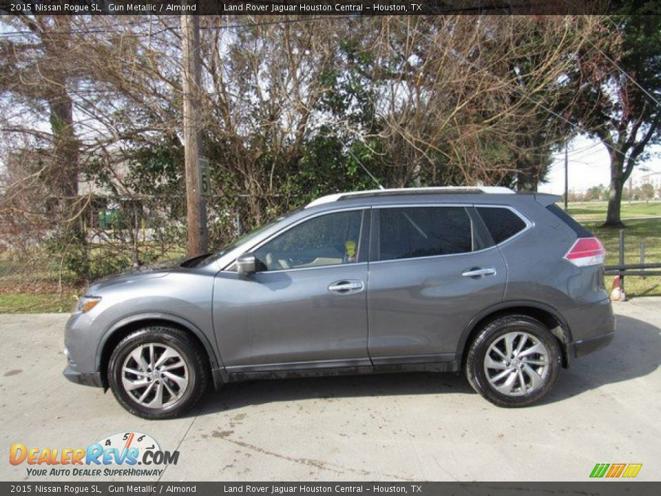 2015 Nissan Rogue SL Gun Metallic / Almond Photo #13
