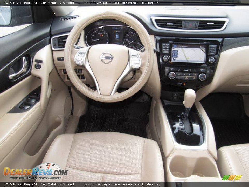 2015 Nissan Rogue SL Gun Metallic / Almond Photo #15