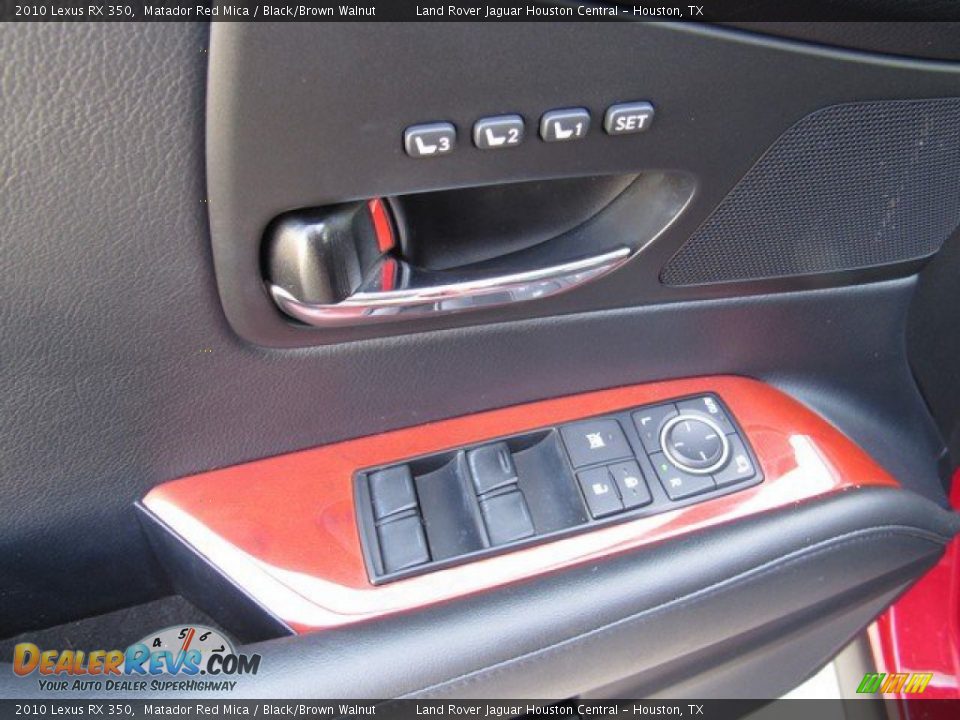 2010 Lexus RX 350 Matador Red Mica / Black/Brown Walnut Photo #26