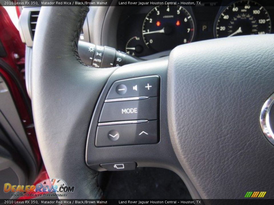 2010 Lexus RX 350 Matador Red Mica / Black/Brown Walnut Photo #29
