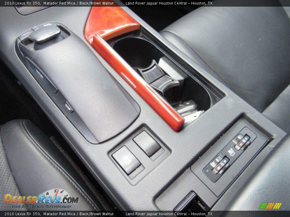 2010 Lexus RX 350 Matador Red Mica / Black/Brown Walnut Photo #36