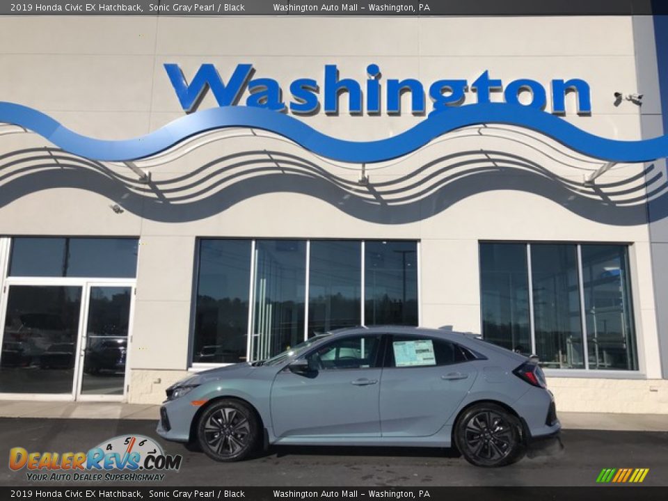 2019 Honda Civic EX Hatchback Sonic Gray Pearl / Black Photo #1