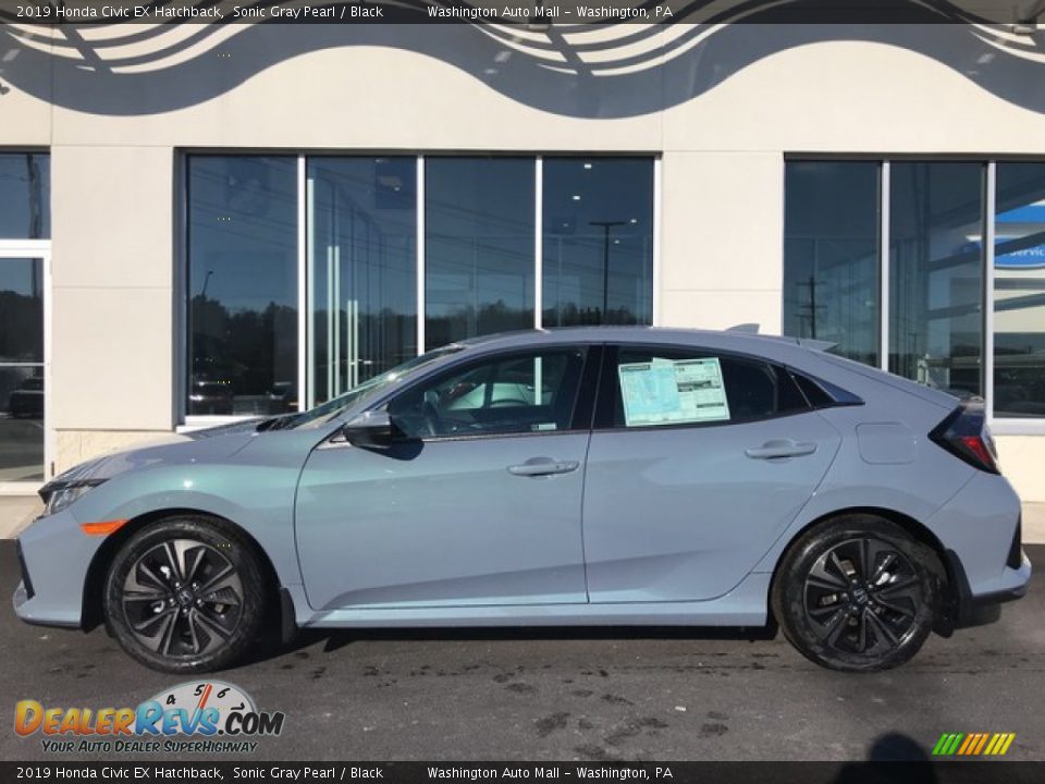 2019 Honda Civic EX Hatchback Sonic Gray Pearl / Black Photo #2