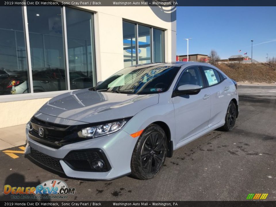 2019 Honda Civic EX Hatchback Sonic Gray Pearl / Black Photo #3