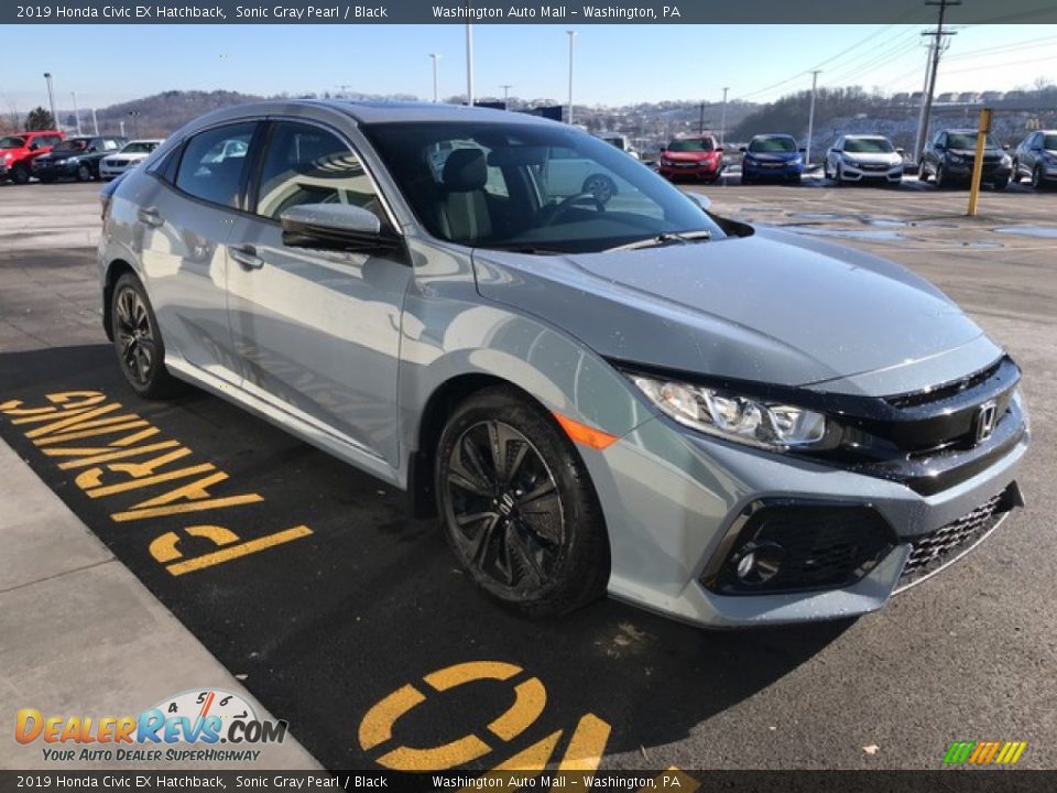 2019 Honda Civic EX Hatchback Sonic Gray Pearl / Black Photo #5