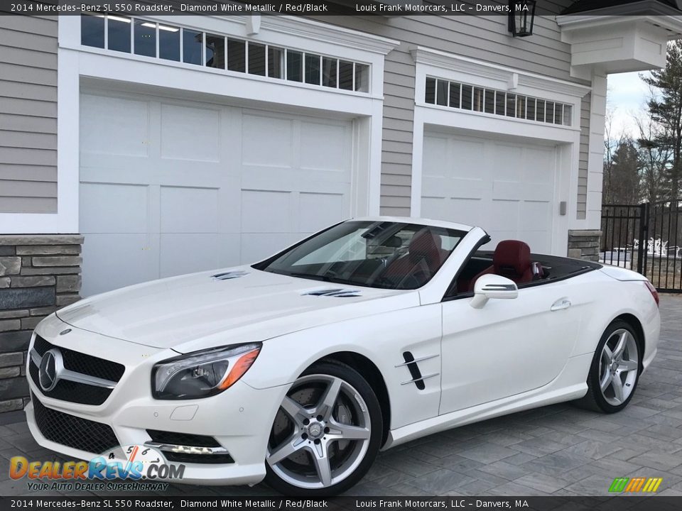 2014 Mercedes-Benz SL 550 Roadster Diamond White Metallic / Red/Black Photo #1