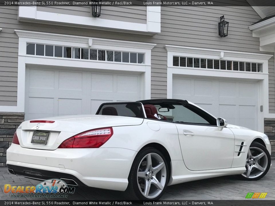 2014 Mercedes-Benz SL 550 Roadster Diamond White Metallic / Red/Black Photo #2