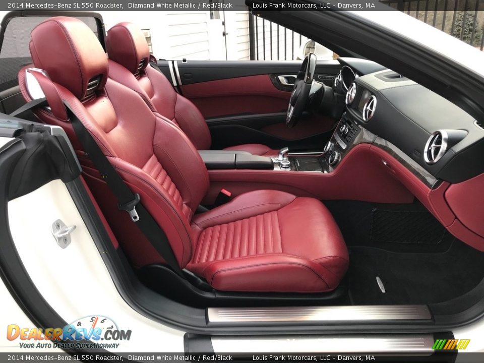 2014 Mercedes-Benz SL 550 Roadster Diamond White Metallic / Red/Black Photo #4