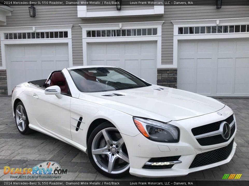 2014 Mercedes-Benz SL 550 Roadster Diamond White Metallic / Red/Black Photo #5