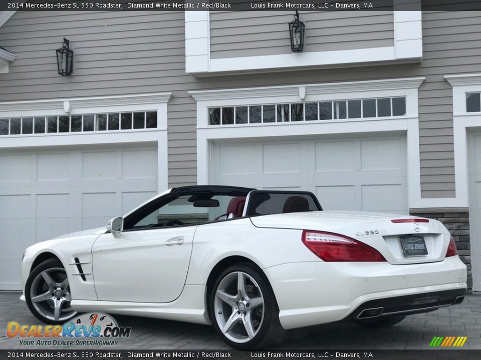 2014 Mercedes-Benz SL 550 Roadster Diamond White Metallic / Red/Black Photo #6