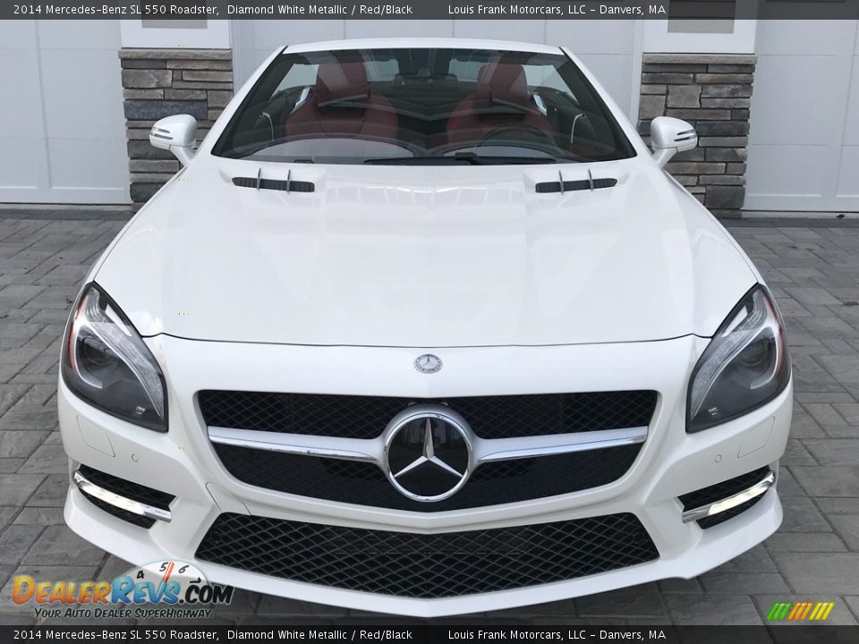 2014 Mercedes-Benz SL 550 Roadster Diamond White Metallic / Red/Black Photo #7