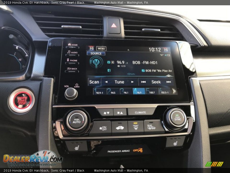 2019 Honda Civic EX Hatchback Sonic Gray Pearl / Black Photo #19