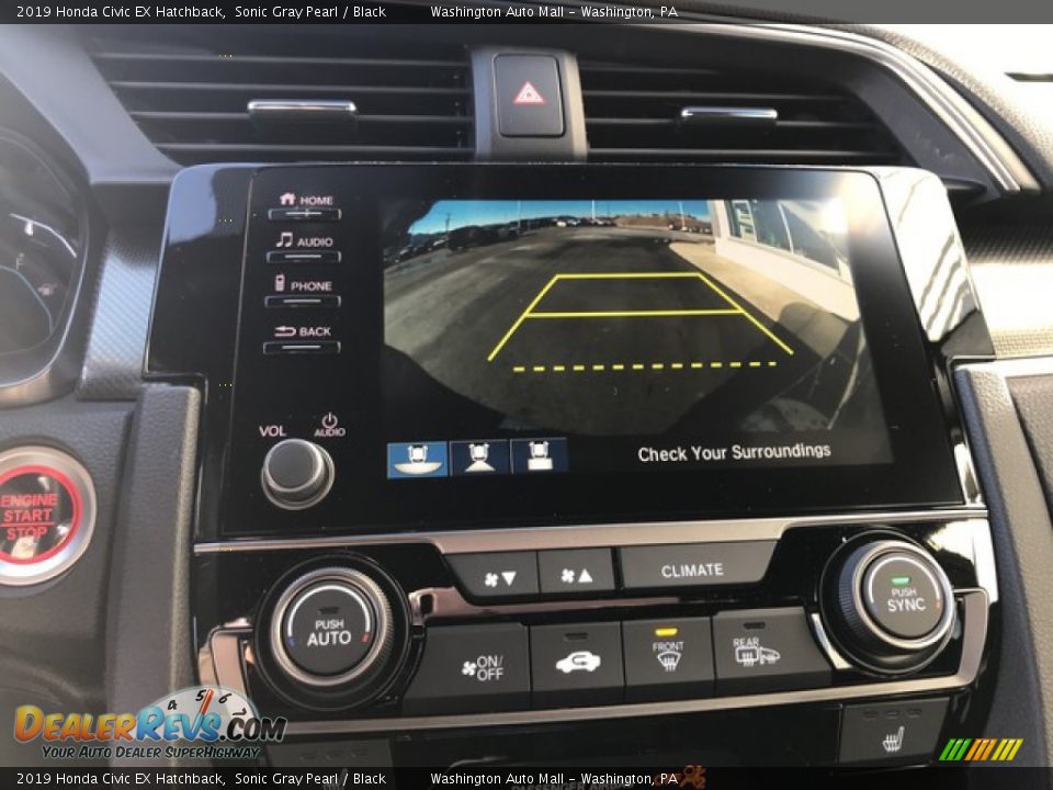 2019 Honda Civic EX Hatchback Sonic Gray Pearl / Black Photo #20