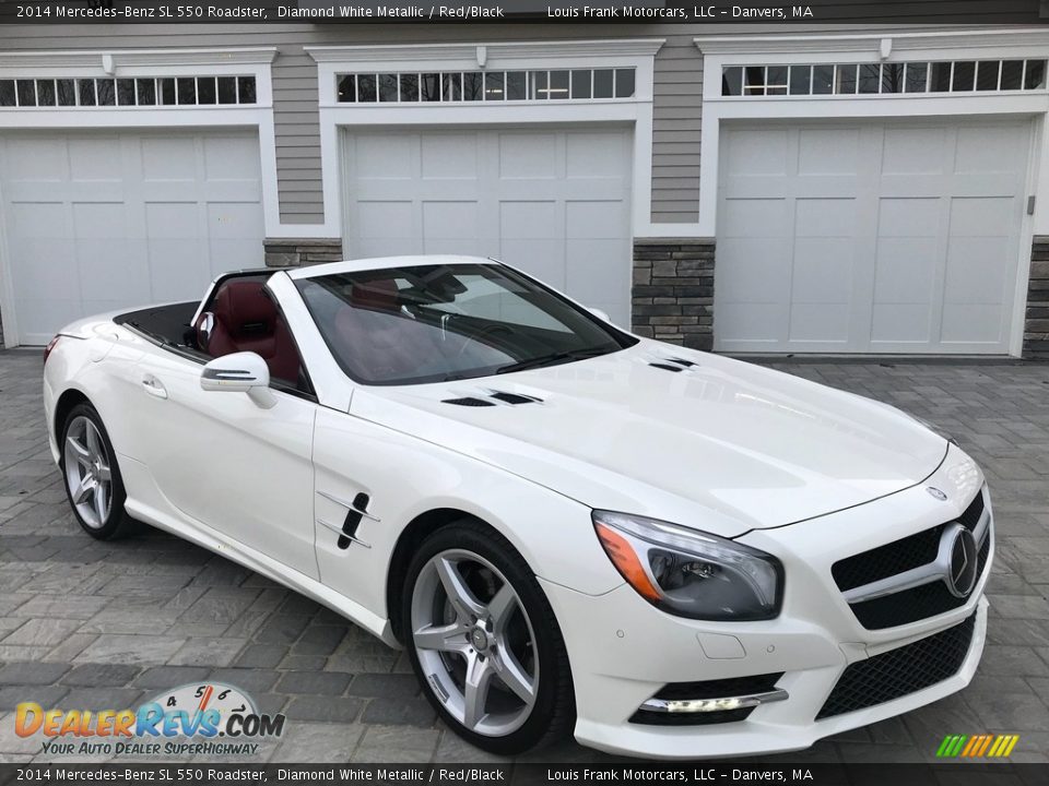 2014 Mercedes-Benz SL 550 Roadster Diamond White Metallic / Red/Black Photo #16