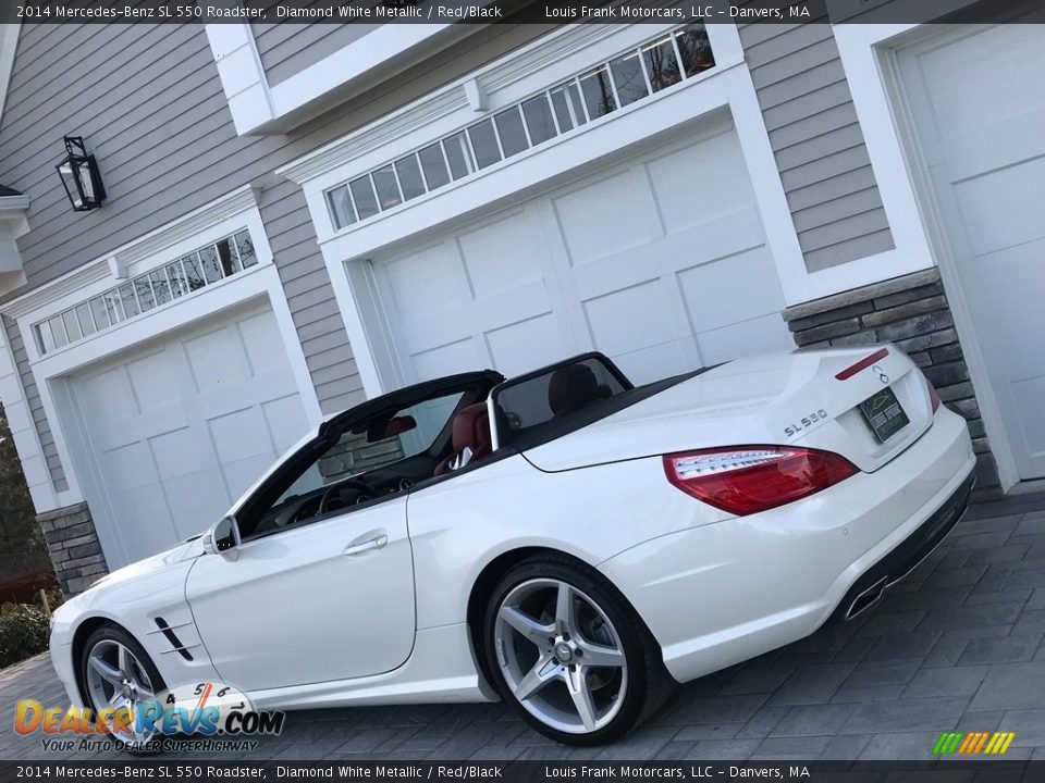 2014 Mercedes-Benz SL 550 Roadster Diamond White Metallic / Red/Black Photo #17