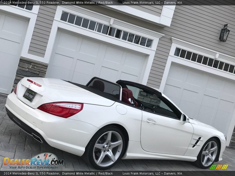 2014 Mercedes-Benz SL 550 Roadster Diamond White Metallic / Red/Black Photo #18