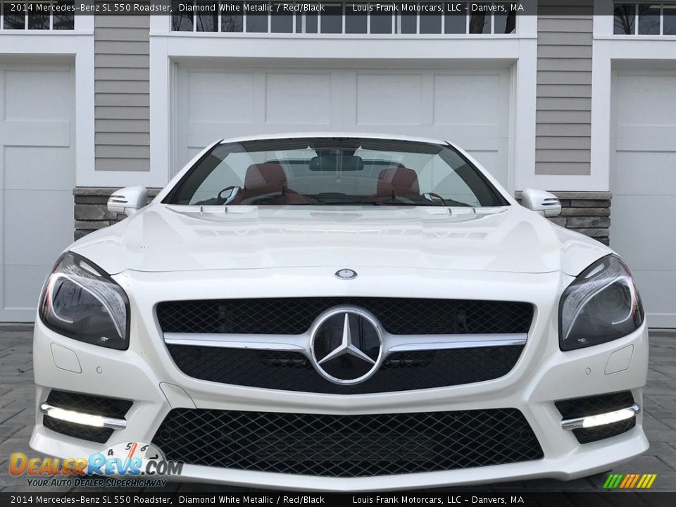 2014 Mercedes-Benz SL 550 Roadster Diamond White Metallic / Red/Black Photo #24