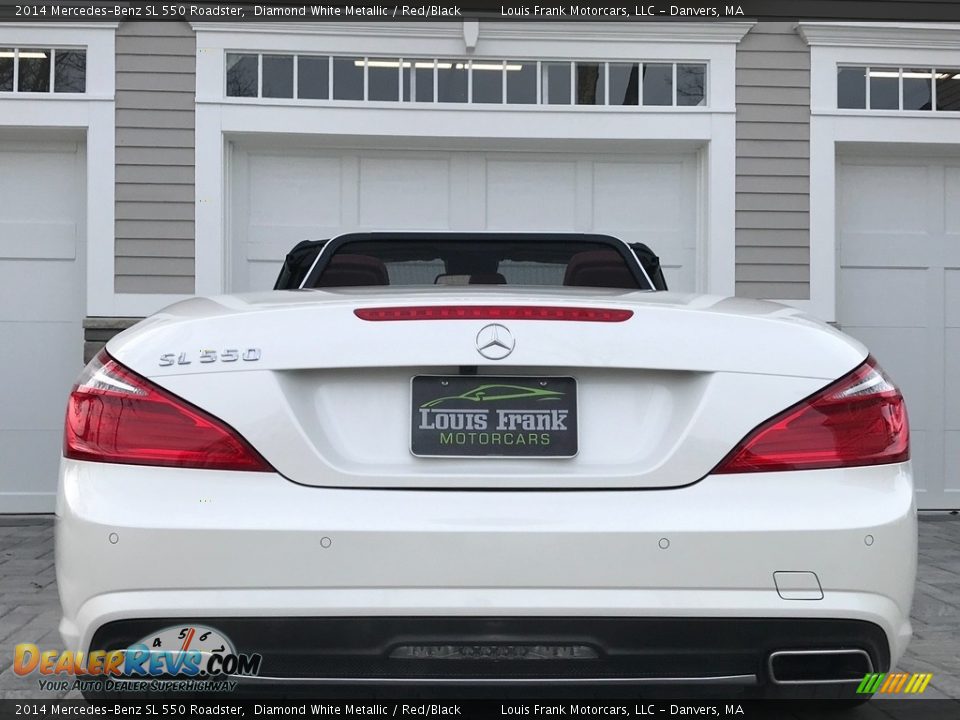 2014 Mercedes-Benz SL 550 Roadster Diamond White Metallic / Red/Black Photo #27