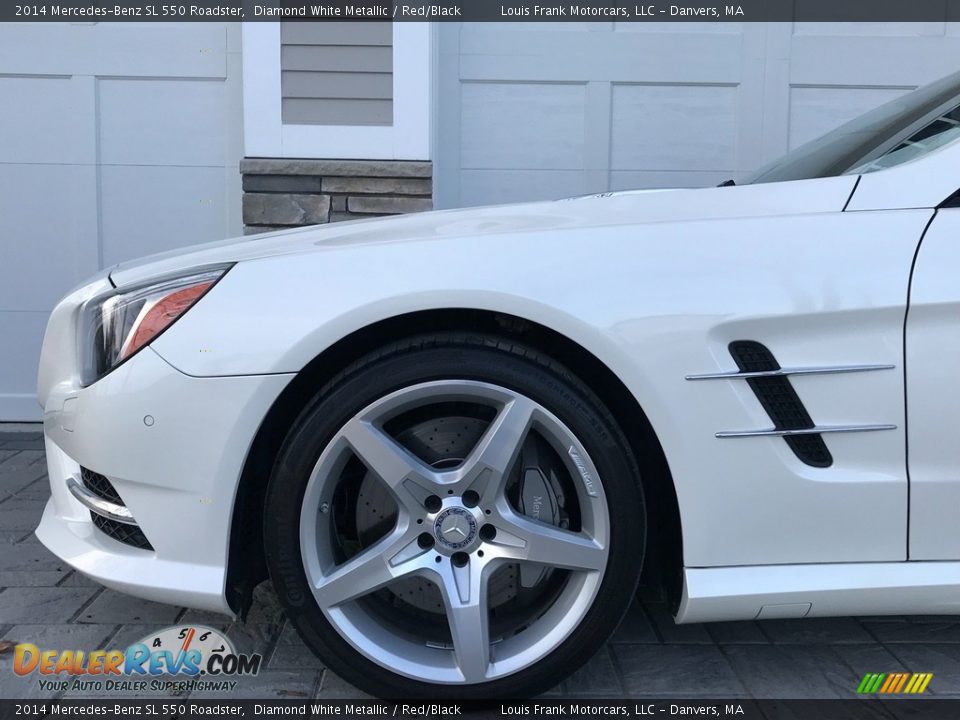 2014 Mercedes-Benz SL 550 Roadster Diamond White Metallic / Red/Black Photo #29