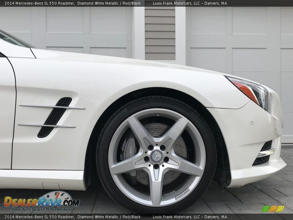 2014 Mercedes-Benz SL 550 Roadster Diamond White Metallic / Red/Black Photo #34