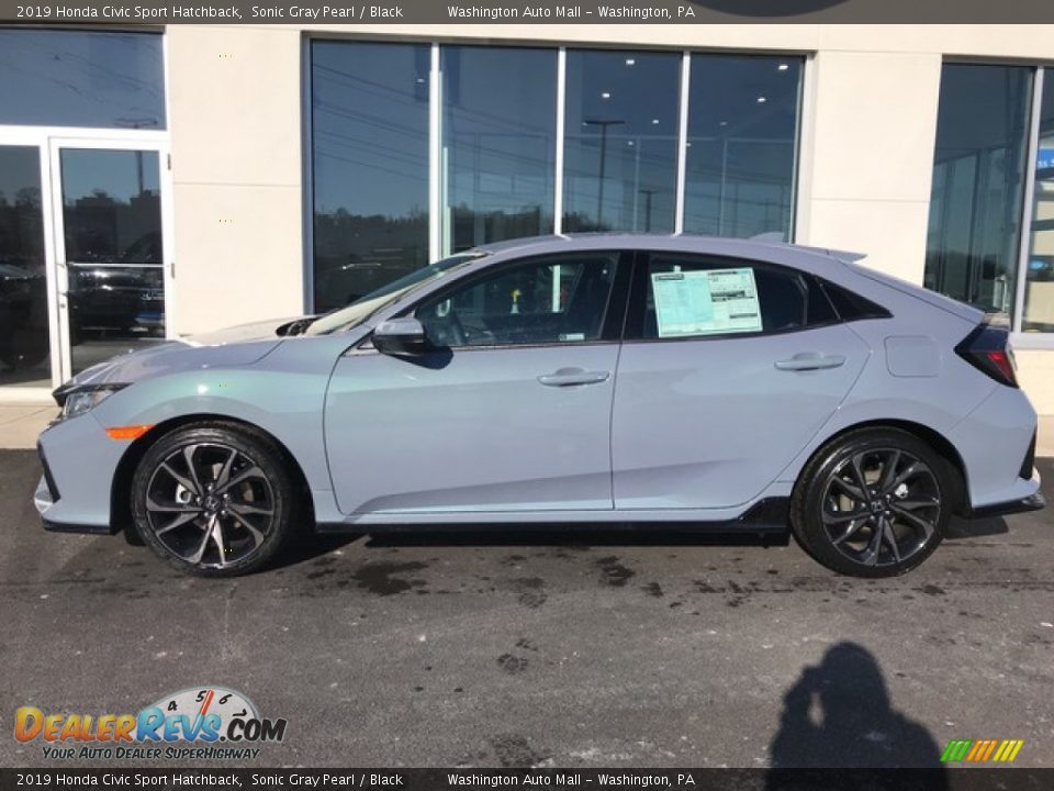 2019 Honda Civic Sport Hatchback Sonic Gray Pearl / Black Photo #2