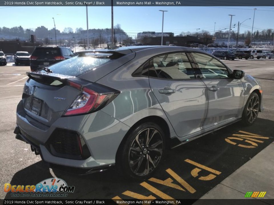 2019 Honda Civic Sport Hatchback Sonic Gray Pearl / Black Photo #6