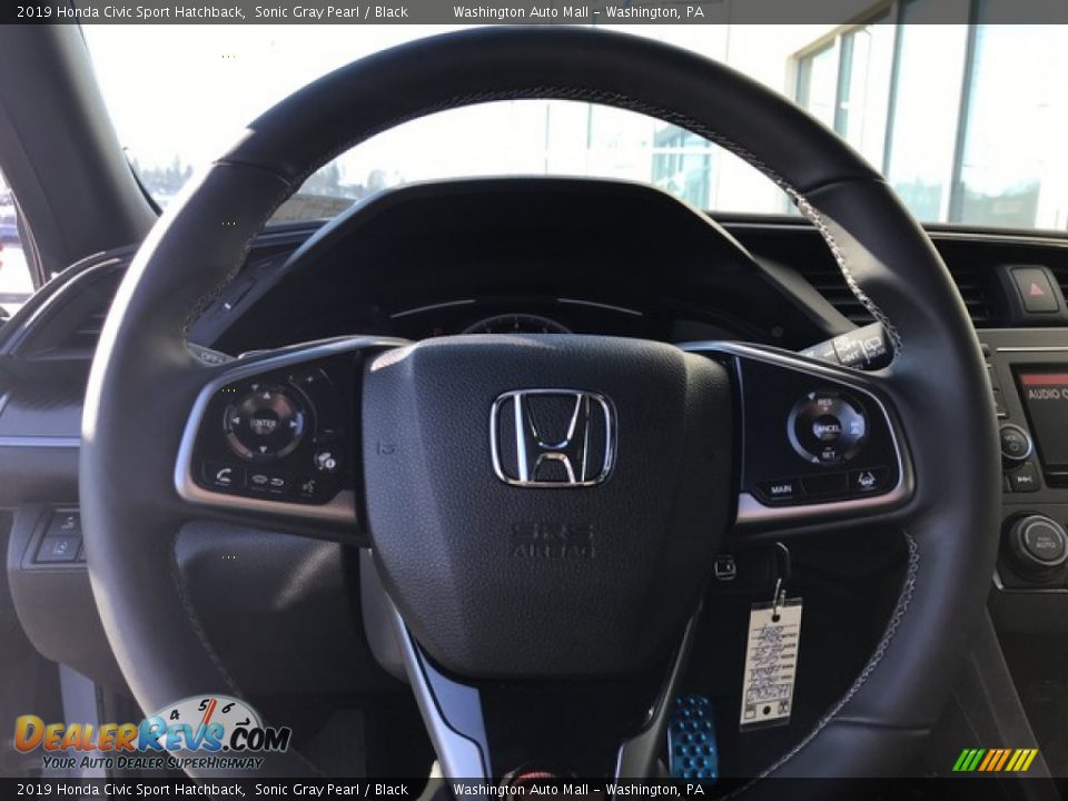 2019 Honda Civic Sport Hatchback Sonic Gray Pearl / Black Photo #16