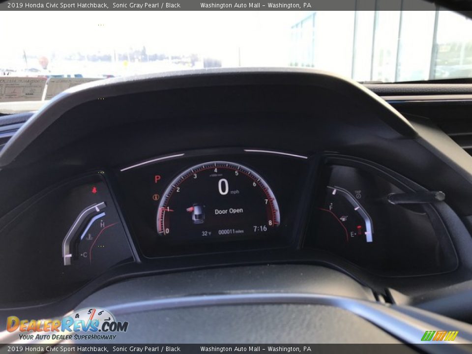 2019 Honda Civic Sport Hatchback Sonic Gray Pearl / Black Photo #18