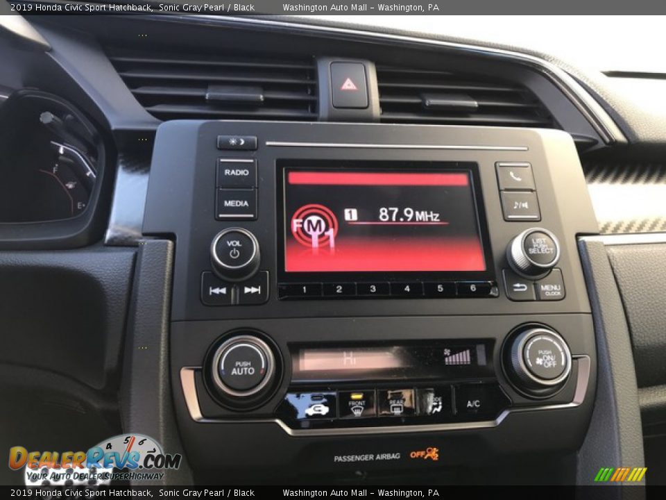 2019 Honda Civic Sport Hatchback Sonic Gray Pearl / Black Photo #20