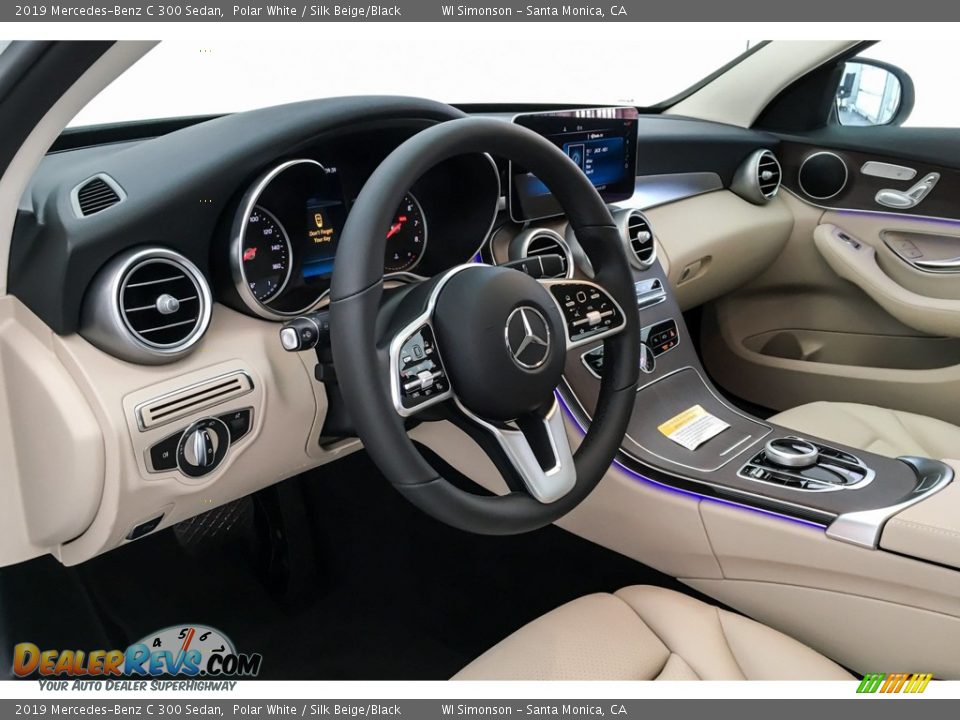 2019 Mercedes-Benz C 300 Sedan Polar White / Silk Beige/Black Photo #4