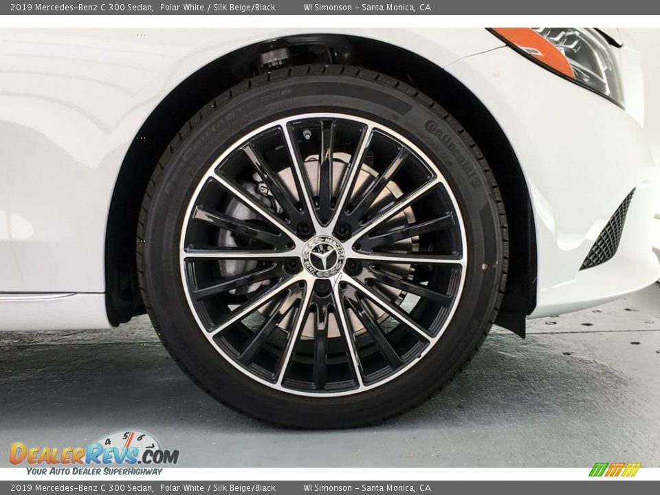2019 Mercedes-Benz C 300 Sedan Polar White / Silk Beige/Black Photo #9