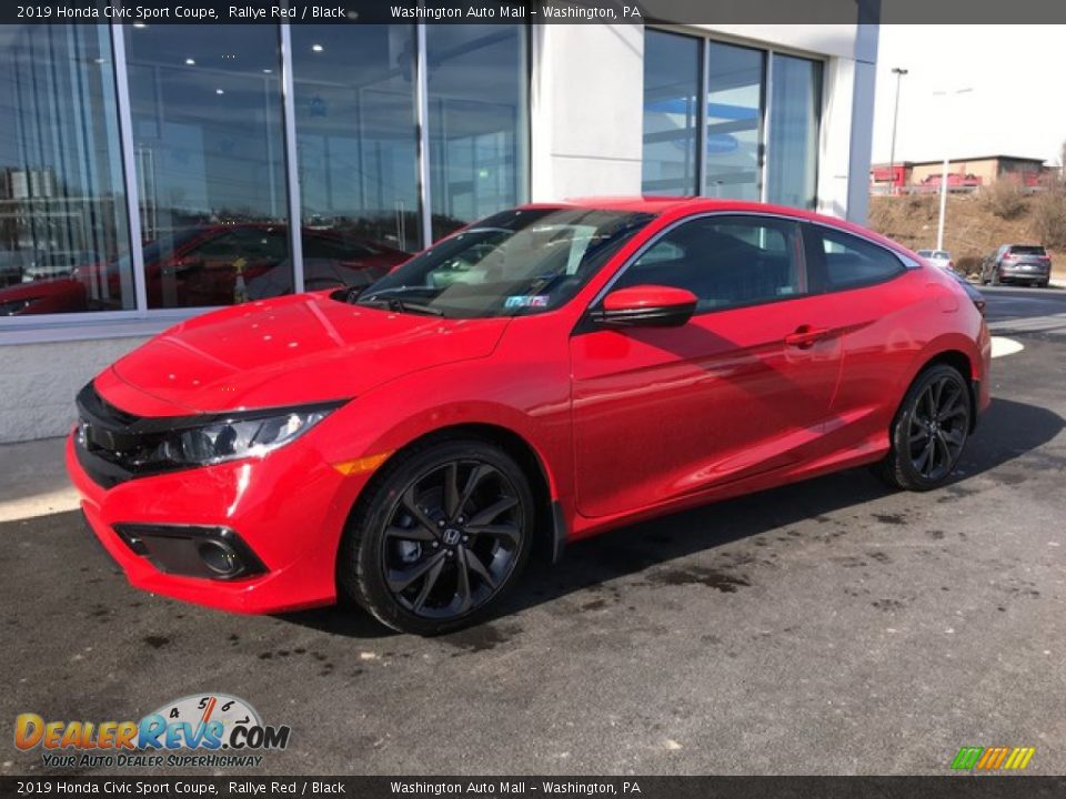 Front 3/4 View of 2019 Honda Civic Sport Coupe Photo #3