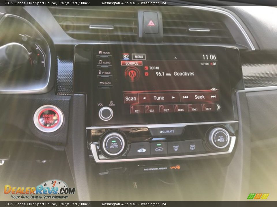 2019 Honda Civic Sport Coupe Rallye Red / Black Photo #23