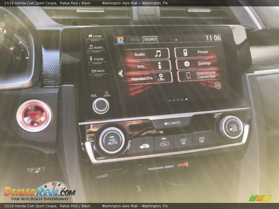 2019 Honda Civic Sport Coupe Rallye Red / Black Photo #24