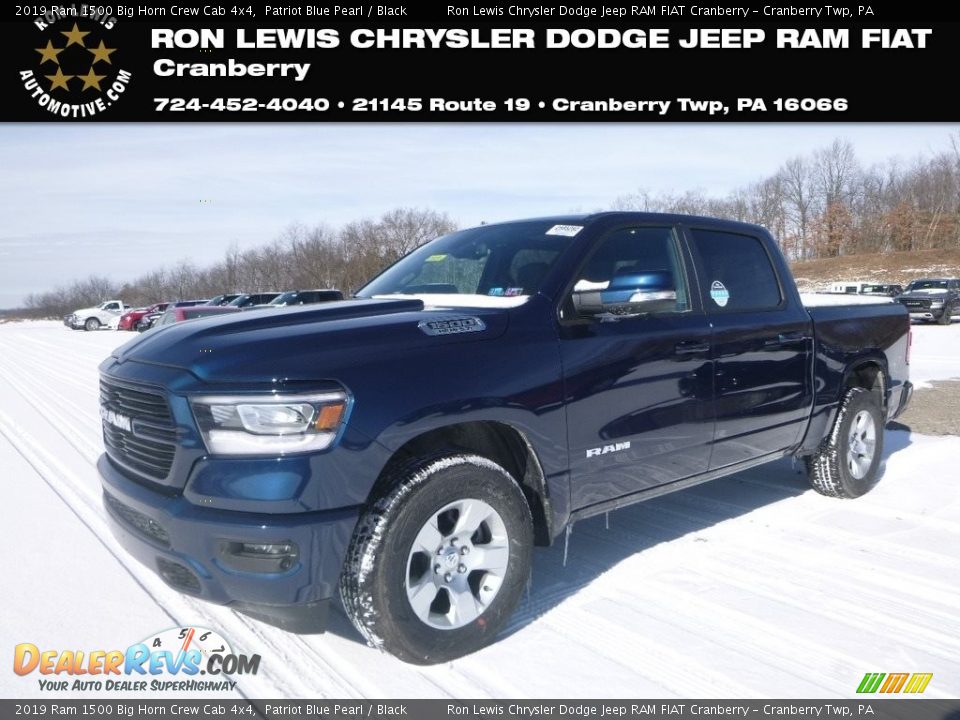 2019 Ram 1500 Big Horn Crew Cab 4x4 Patriot Blue Pearl / Black Photo #1