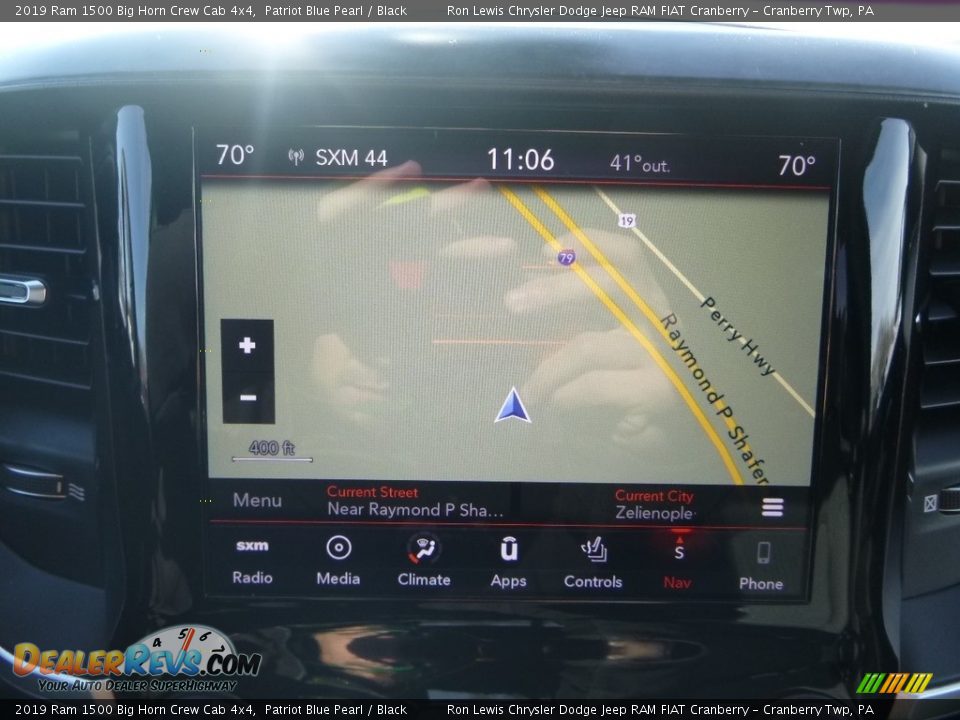 2019 Ram 1500 Big Horn Crew Cab 4x4 Patriot Blue Pearl / Black Photo #16