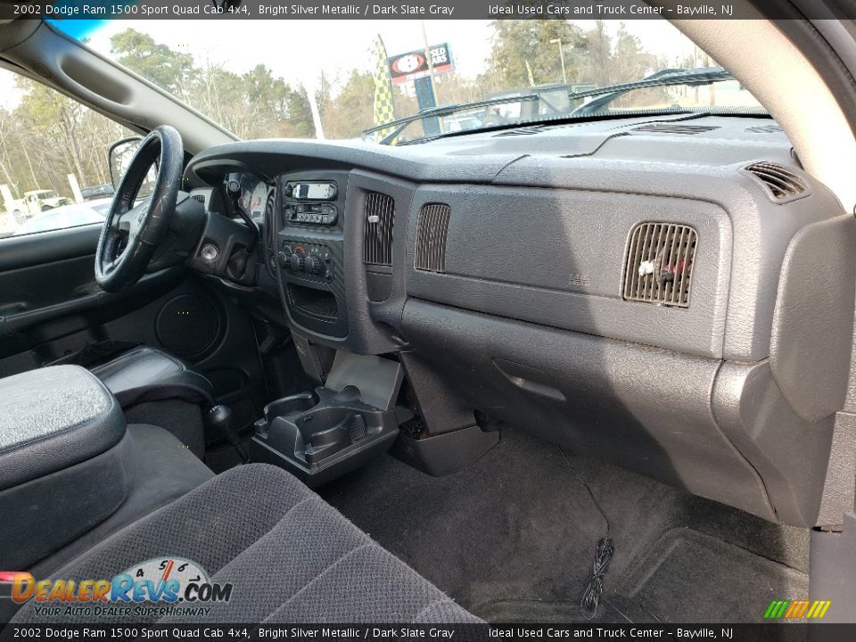2002 Dodge Ram 1500 Sport Quad Cab 4x4 Bright Silver Metallic / Dark Slate Gray Photo #23