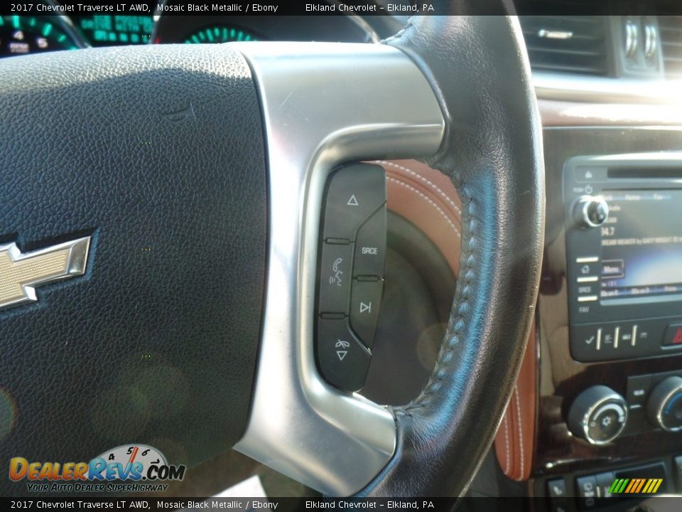 2017 Chevrolet Traverse LT AWD Mosaic Black Metallic / Ebony Photo #19