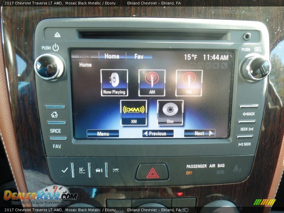 2017 Chevrolet Traverse LT AWD Mosaic Black Metallic / Ebony Photo #24